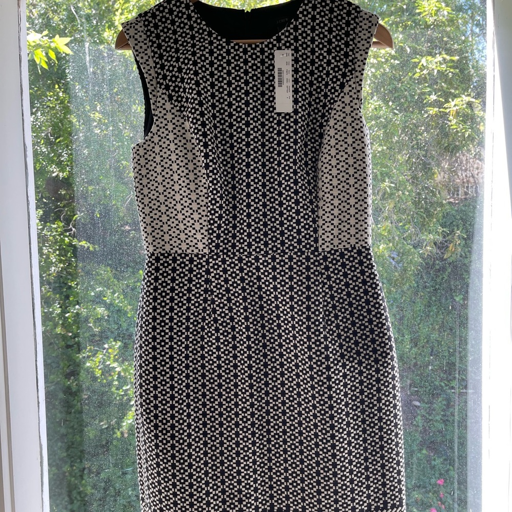 JCrew NWT paneled geometric dress. Size 4.